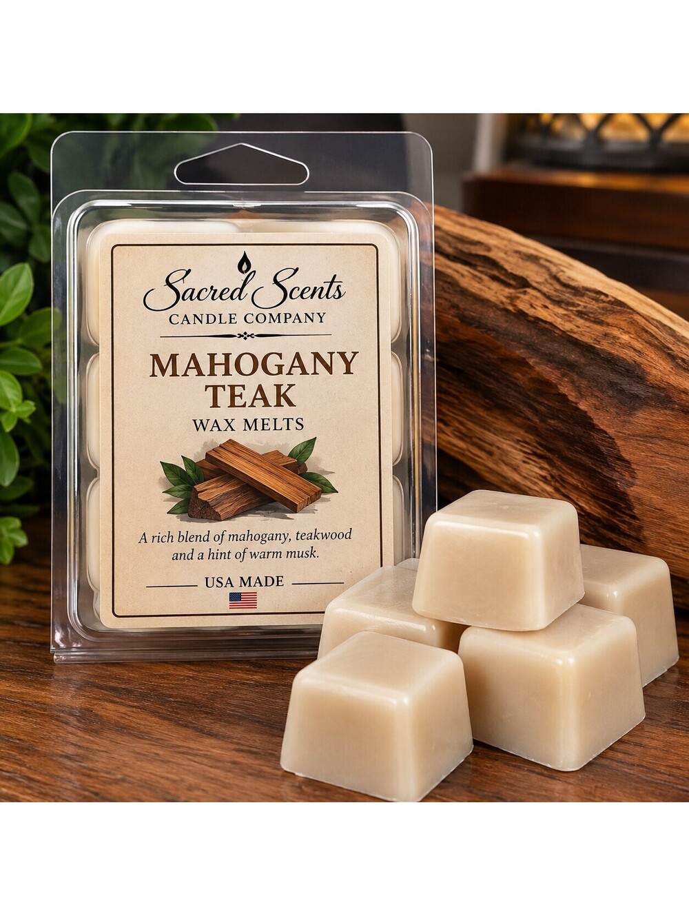Sacred Scents Mahogany Teak Wax Melts